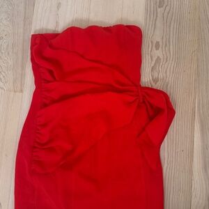 showdown red mini dress